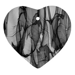 Abstract-black White (1) Ornament (heart) by nateshop