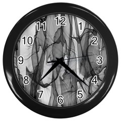 Abstract-black White (1) Wall Clock (black) by nateshop