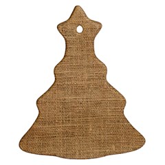 Burlap Texture Christmas Tree Ornament (two Sides) by nateshop