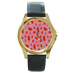 Fruit 1 Round Gold Metal Watch by nateshop