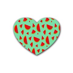 Fruit5 Rubber Coaster (heart) by nateshop
