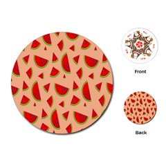 Fruit-water Melon Playing Cards Single Design (round) by nateshop