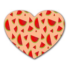 Fruit-water Melon Heart Mousepads by nateshop