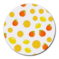 Fruits,orange Round Mousepads by nateshop