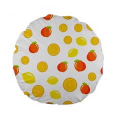 Fruits,orange Standard 15  Premium Flano Round Cushions by nateshop