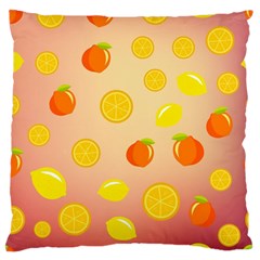 Fruits-gradient,orange Large Flano Cushion Case (two Sides) by nateshop