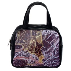 Marble Pattern Texture Rock Stone Surface Tile Classic Handbag (one Side)