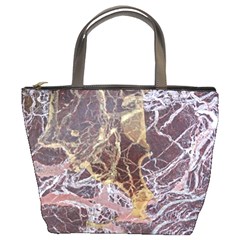 Marble Pattern Texture Rock Stone Surface Tile Bucket Bag by Ravend