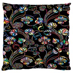 Floral Large Flano Cushion Case (two Sides) by nateshop