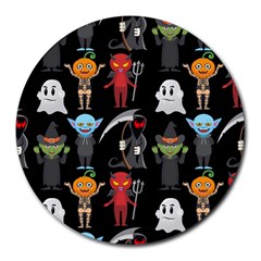 Halloween Round Mousepads by nateshop