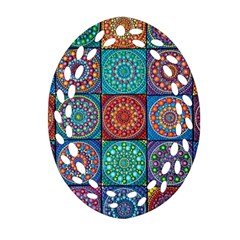 Mandala Art Oval Filigree Ornament (two Sides) by nateshop
