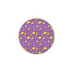 Pattern-purple-cloth Papper Pattern Golf Ball Marker by nateshop