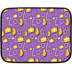 Pattern-purple-cloth Papper Pattern Double Sided Fleece Blanket (mini)  by nateshop