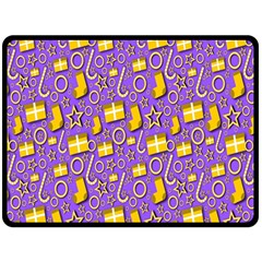 Pattern-purple-cloth Papper Pattern Double Sided Fleece Blanket (large)  by nateshop