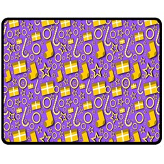 Pattern-purple-cloth Papper Pattern Double Sided Fleece Blanket (medium)  by nateshop