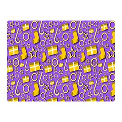 Pattern-purple-cloth Papper Pattern Double Sided Flano Blanket (mini)  by nateshop