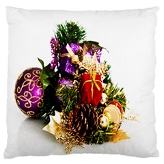 Christmas Decorations Large Flano Cushion Case (one Side)