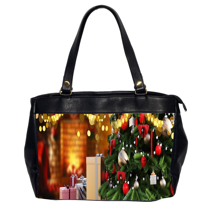 Christmas Tree And Presents Oversize Office Handbag (2 Sides)