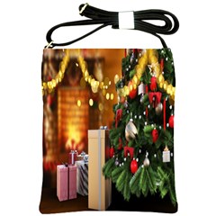 Christmas Tree And Presents Shoulder Sling Bag