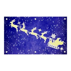 Santa-claus-with-reindeer Banner And Sign 5  X 3  by nateshop