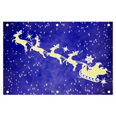 Santa-claus-with-reindeer Banner And Sign 6  X 4  by nateshop