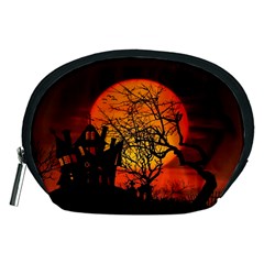 Night Full Moon Gespenstig Accessory Pouch (medium) by Wegoenart