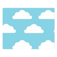 Clouds Blue Pattern Double Sided Flano Blanket (large)  by ConteMonfrey