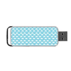 Little Clouds Blue  Portable Usb Flash (two Sides) by ConteMonfrey