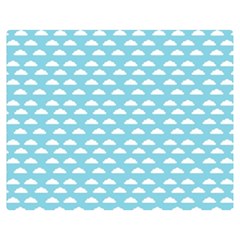 Little Clouds Blue  Double Sided Flano Blanket (medium)  by ConteMonfrey