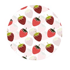 Strawberry Fruit Pattern Background Mini Round Pill Box (pack Of 3) by Wegoenart