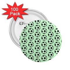 Pattern Ball Soccer Background 2 25  Buttons (100 Pack) 