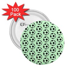 Pattern Ball Soccer Background 2 25  Buttons (100 Pack)  by Wegoenart