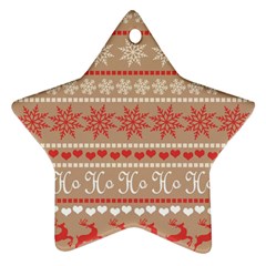 Christmas-pattern-background Ornament (star) by nateshop