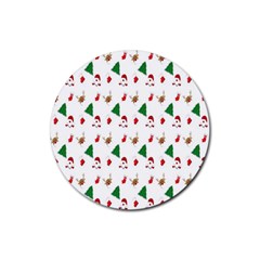 Christmas-santaclaus Rubber Round Coaster (4 Pack) by nateshop