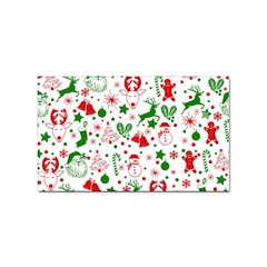 Christmas-seamless-green  Sticker Rectangular (10 Pack) by nateshop