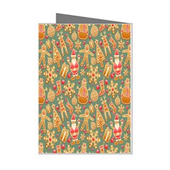 Pattern-santa Mini Greeting Cards (pkg Of 8) by nateshop