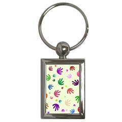 Doodle Squiggles Colorful Pattern Key Chain (rectangle) by Ravend
