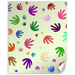 Doodle Squiggles Colorful Pattern Canvas 11  X 14 