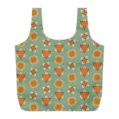 Wallpaper Background Floral Pattern Full Print Recycle Bag (l)