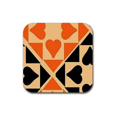 Aesthetic Hearts Rubber Coaster (square) by ConteMonfrey