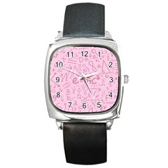 Background Back To School Bright Square Metal Watch by Ravend