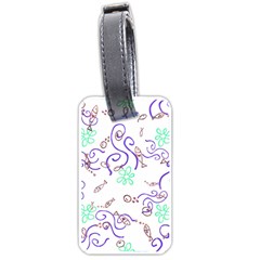 Background Pattern Wallpaper Fish Luggage Tag (one Side)