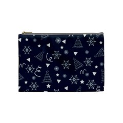 Tree Christmas Xmas Snow Cosmetic Bag (medium)