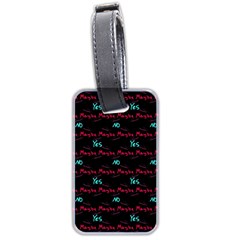 Doodle Lettering Background Luggage Tag (two Sides)