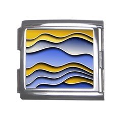Background Abstract Wave Colorful Mega Link Italian Charm (18mm) by Ravend