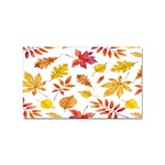 Watercolor-autumn-leaves-pattern-vector Sticker (Rectangular)