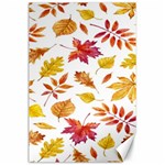 Watercolor-autumn-leaves-pattern-vector Canvas 24  x 36 