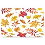Watercolor-autumn-leaves-pattern-vector Large Doormat