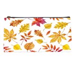 Watercolor-autumn-leaves-pattern-vector Pencil Case