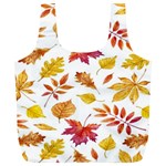 Watercolor-autumn-leaves-pattern-vector Full Print Recycle Bag (XL)